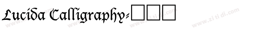 Lucida Calligraphy字体转换